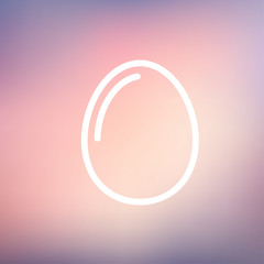 Egg thin line icon