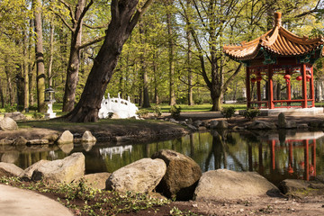 Warsaw.Lazienki(Bath)Royal Park.Chinese Garden