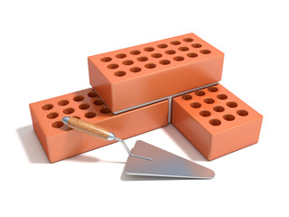 Concept of building the brick wall