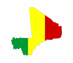 mali flag map