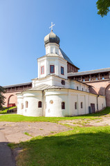 Fototapeta na wymiar Church of the Intercession of the Holy Virgin in Novgorod Kremli