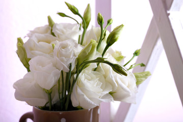 Beautiful flowers on light background