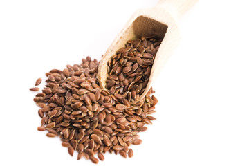 Obraz premium Flax seeds, Linseed, Lin seeds close-up