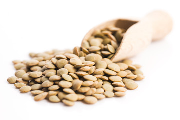 Lentils Isolated on White Background