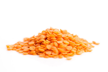 Lentils Isolated on White Background