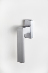 aluminum handle on white background
