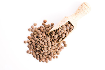 Lentils Isolated on White Background