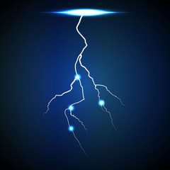 Vector abstract blue lightning flash background. 4