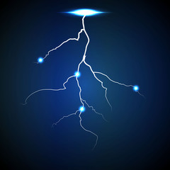 Vector abstract blue lightning flash.  5