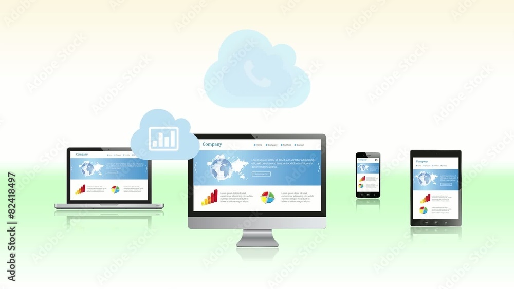 Wall mural cloud network and responsive design