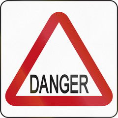 Road sign in Brunei: Danger