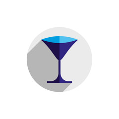 HoReCa graphic element, sophisticated martini glass. Alcohol the