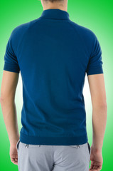 Male shirt isolated on white