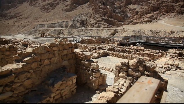 Khirbet Qumran near the caves where Dead Sea Scrolls were found