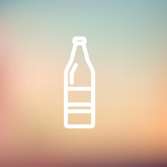 Soda bottle thin line icon