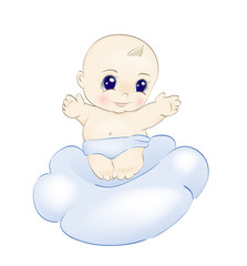 baby on cloud