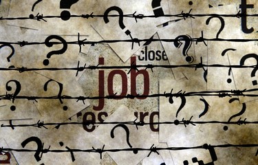 Job and question mark concept