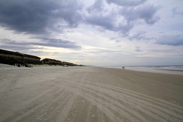 Saint Augustine Beach on a cloudy afternoon