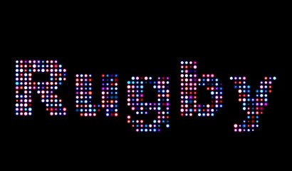 Rugby led text