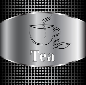 Cup of tea. Vector label, idea (poster) for your menu