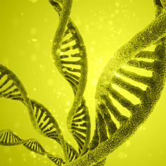 Digital illustration DNA structure in colour background