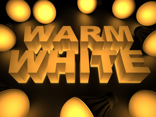 warm white (2700K - 3500K)