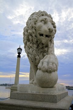 Saint Augustine Bascule bridge lion statue