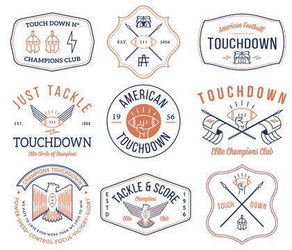 American football badges and crests vol 2 colored