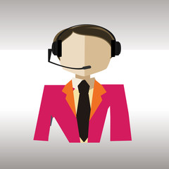 technical support over degrade color background