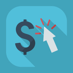 Flat modern design with shadow dollar