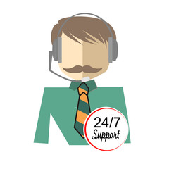 technical support over white color background