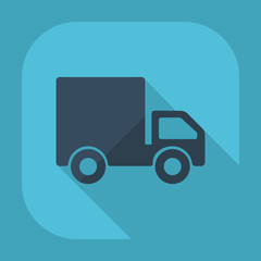 Flat modern design with shadow truck