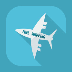 Flat modern design with shadow icons aircraft delivery