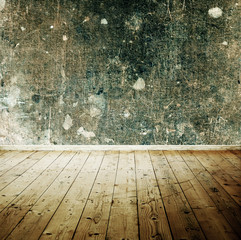 Fototapeta premium Empty room with wooden floor