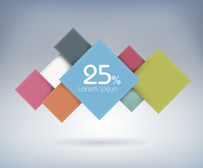 Abstract colorful promotional banner vector illustration