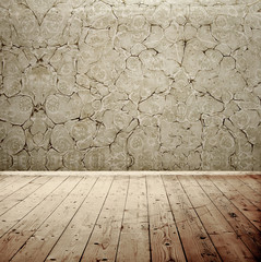 Empty room with  wooden floor