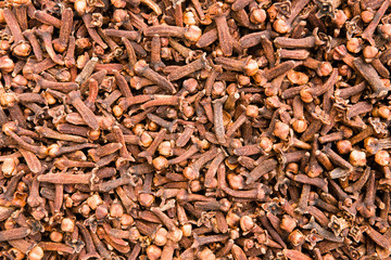 Background of whole dried cloves