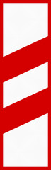 Naklejka premium Polish countdown marker on the right side announcing a level crossing in 240 m distance