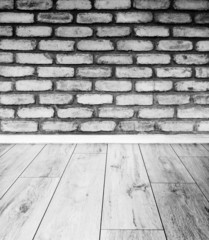 old interior with brick wall