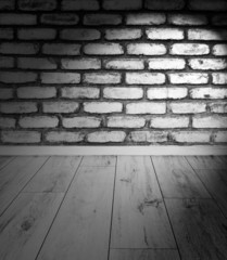 old interior with brick wall
