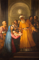 Rome - Presentation in Temeple paint in church Chiesa Nuova