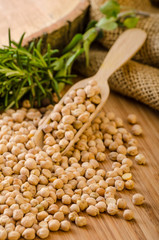 Raw and healthy chickpeas