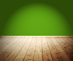 Empty room with  wooden floor