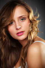 Fototapeta premium Cute young woman portrait.