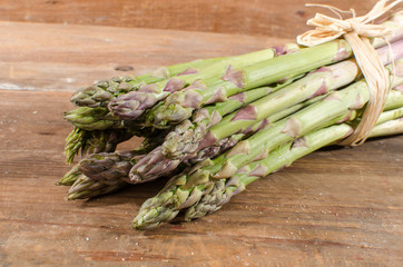 Bunch of fresh green asparagus