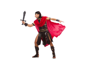 Obraz premium Gladiator isolated on white