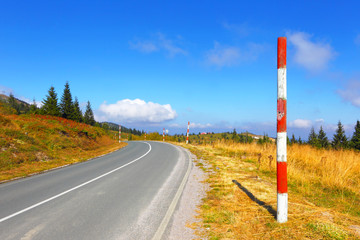 Оpen road in mountains. Balkans. Spine Kopaonik.