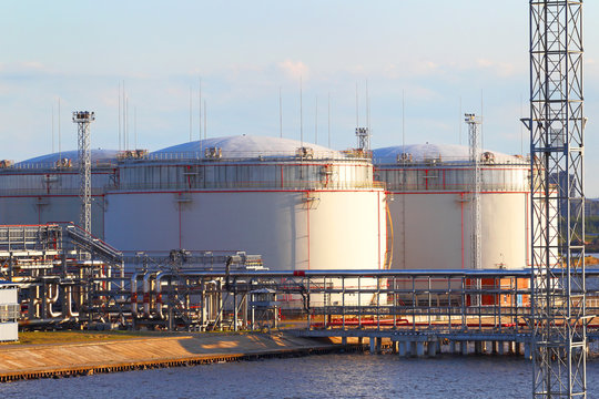 Oil business terminal.Production and trade in oil products.