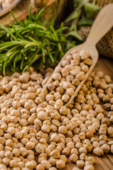 Raw and healthy chickpeas