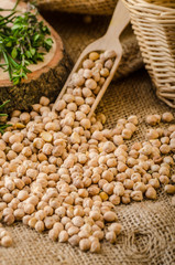 Raw and healthy chickpeas